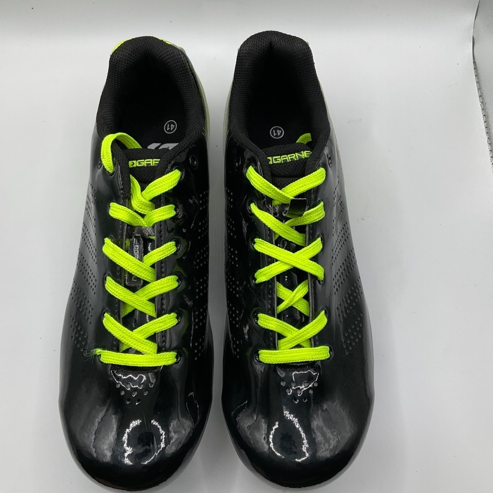 Louis Garneau Signature 84 Ergo Air Women's 7.5‎ Shiny Black Neon Yellow NWOB